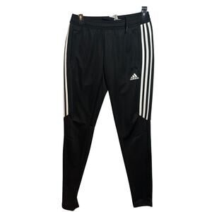 Adidas Climacool Women's XS Black White Athletic Jogger 3-Stripe Zip Ankle